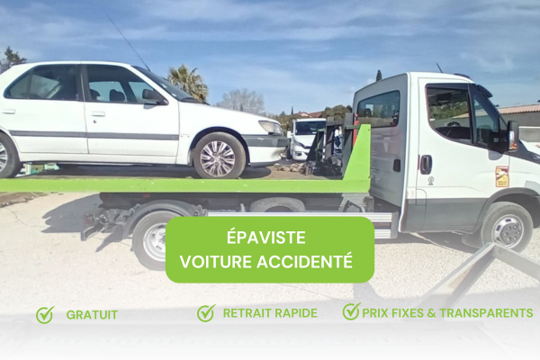 Epaviste gratuit pour enlever rapidement une voiture accidentée 7J/7 à Salon de Provence