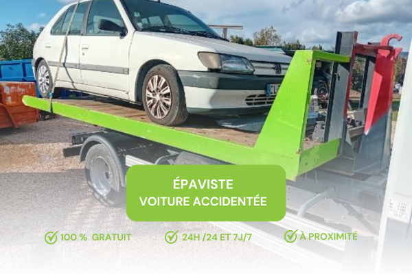Epaviste gratuit pour enlever rapidement une voiture accidentée 7J/7 à Salon de Provence