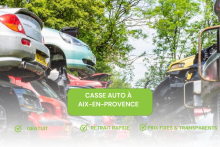 Casse automobile pour se débarrasser d'une voiture qui ne roule plus Aix-en-Provence dans le 13 vers Eguilles et Venelles Luynes Epaviste Gratuit
